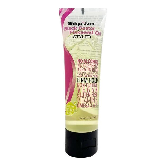 ampro Health & Beauty Shine-n-Jam Black Castor & Flaxseed Oil Gel (Tube) 88ml