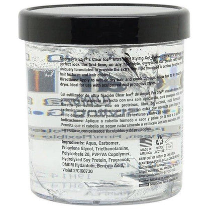 ampro Pro Styl Clear Ice Ultra Hold Protein Styling Gel 426g - Gtworld.de