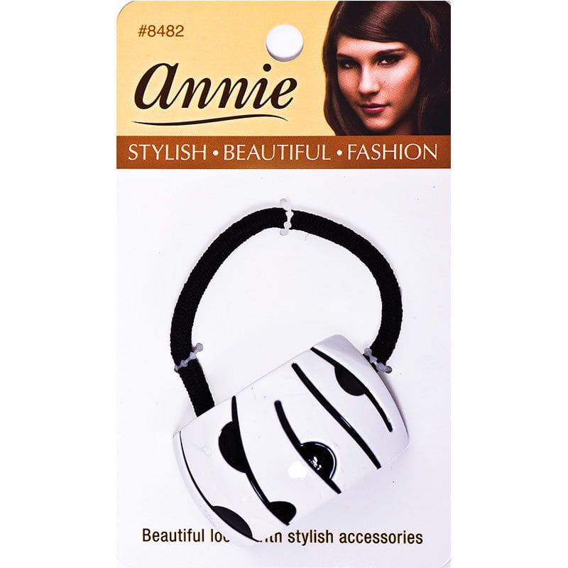 Annie Annie Curved Ponytail Ring With Thick, Black Elastic