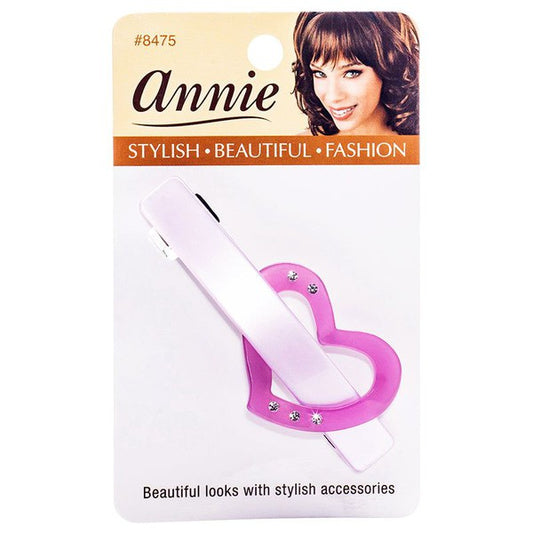 Annie Heart Barrette/Haarspange, 8cm, Light Lilac | gtworld.be 