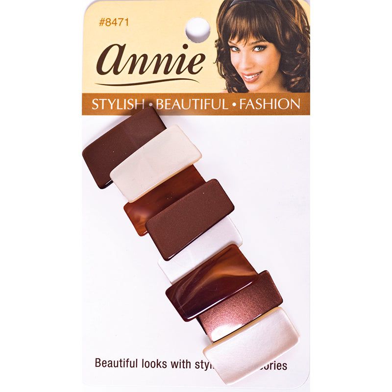 Annie Annie Irregular Auto Barrette/Haarspange,9 cm, Acrylic, Braun