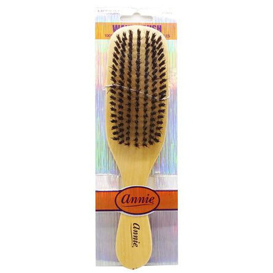 Annie Medium Wave Brush Light Brown 100% Boar & Reinforced Bristles | gtworld.be 