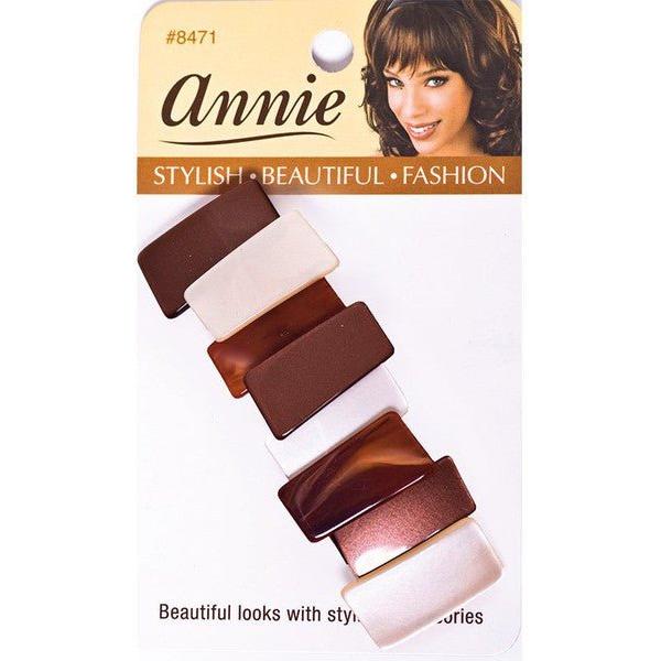 Annie Health & Beauty Annie Irregular Auto Barrette/Hair Clip, 9 cm, Acrylic, Brown