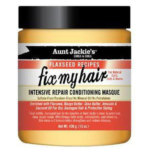 Aunt Jackie's Health & Beauty Aunt Jackie's Curls & Coils Flaxseed Recipes fix my hair Intensive Repair Conditioning Masque 426g