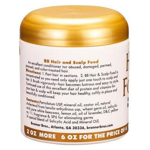 BB Bronner Bros Health & Beauty BB Hair food Hair & Scalp Nourishment for relaxed & pressed hair 177ml