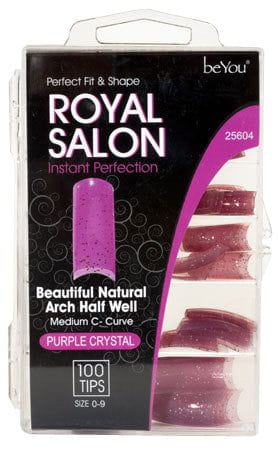 Be You BeYou Nails Purple Crystal Regular 100 Tips 25604