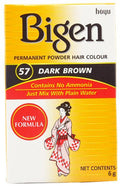 Bigen Bigen #57 Dark Brown Bigen Permanent Powder Hair Colour 6g