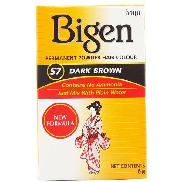 Bigen Health & Beauty Bigen #57 Dark Brown Bigen Permanent Powder Hair Colour 6g