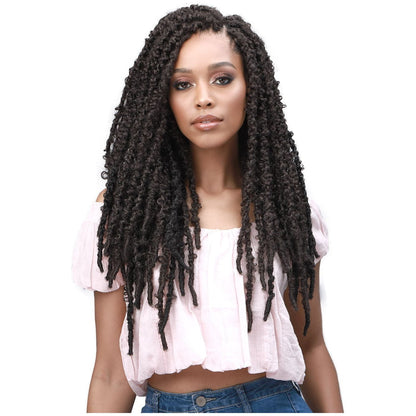 BOBBI BOSS Health & Beauty BOBBI BOSS 3X Calif. Butterfly Locs Pre-Looped Crochet Braid Cheveux artificiels 18"