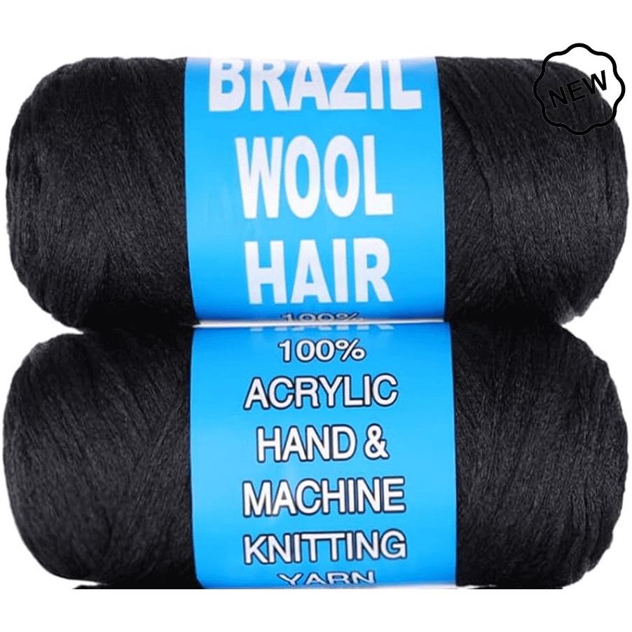 Brazil Wool Hair 100% Acrylic Hand & Machine Knitting Yarn #1B - Gtworld.de