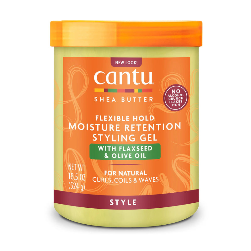 Cantu Cantu Shea Butter Flexible Hold Moisture Retention Styling Gel With Flaxseed & Olive 18.5 Oz