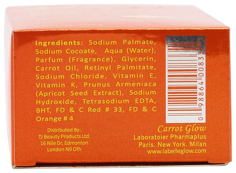 Carrot Glow Carrot Glow Exfoliating Purifying Soap Skin Lightening with Carrot Oil & Vitamin A,K,E Complex 200g