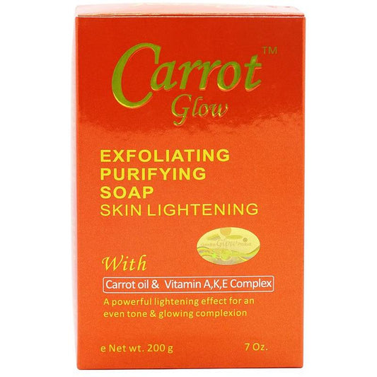 Carrot Glow Exfoliating Purifying Soap Skin Lightening with Carrot Oil & Vitamin A,K,E Complex 200g - Gtworld.de