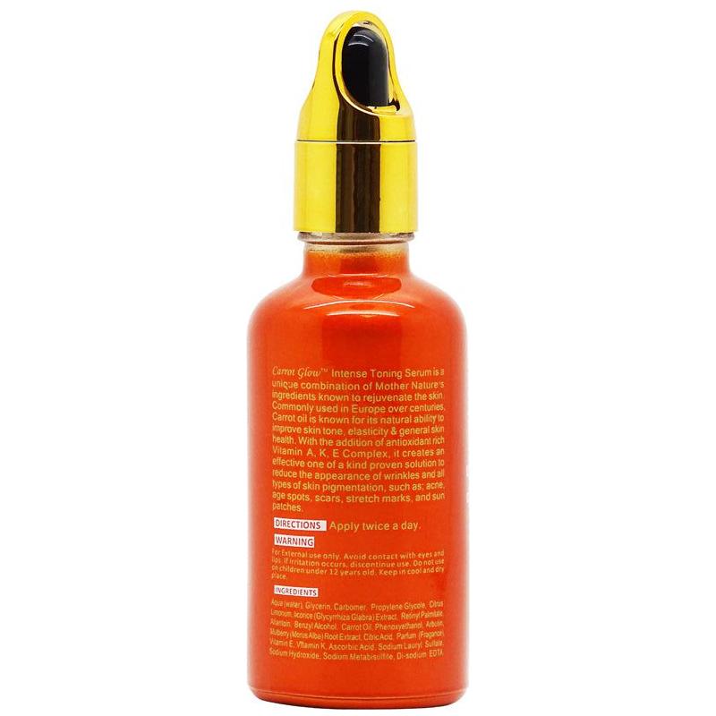 Carrot Glow Health & Beauty Carrot Glow Intense Toning Serum with Carrot Oil & Vitamin A,K,E Complex 50ml