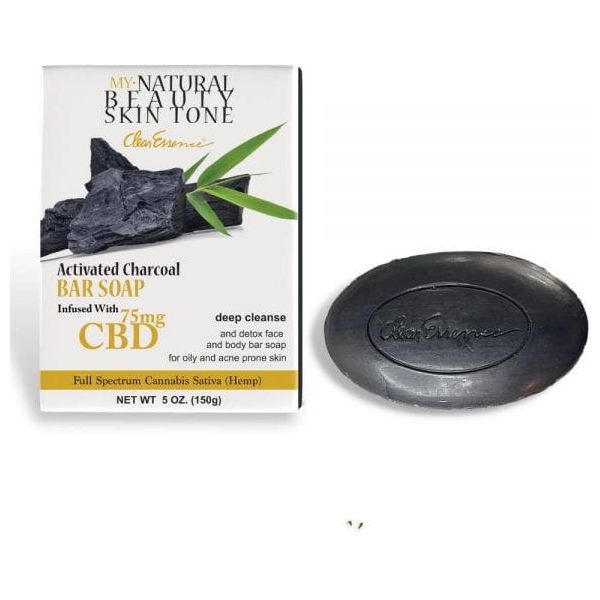 Clear Essence Activated Charcoal Bar Soap Infused With CBD 5oz / 150g - Gtworld.de