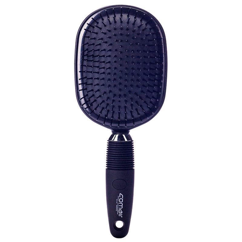 Comair Comair Jumbo Brush with rubber cushion and plastic bristles with nubs, Black