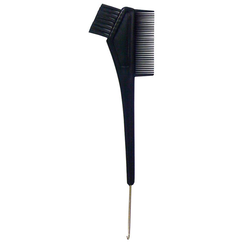 Comair Metal Rat Tail Comb and Brush - Black 764048 | gtworld.be 