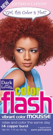 Dark and Lovely Soft Sheen-Carson Color Flash Vibrant Color Mousse 1.76 oz | gtworld.be 