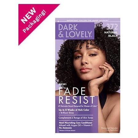 Dark and Lovely Health & Beauty 372 Natural Black Dark and Lovely Soft Sheen-Carson Fade Resist Rich Conditioning Color