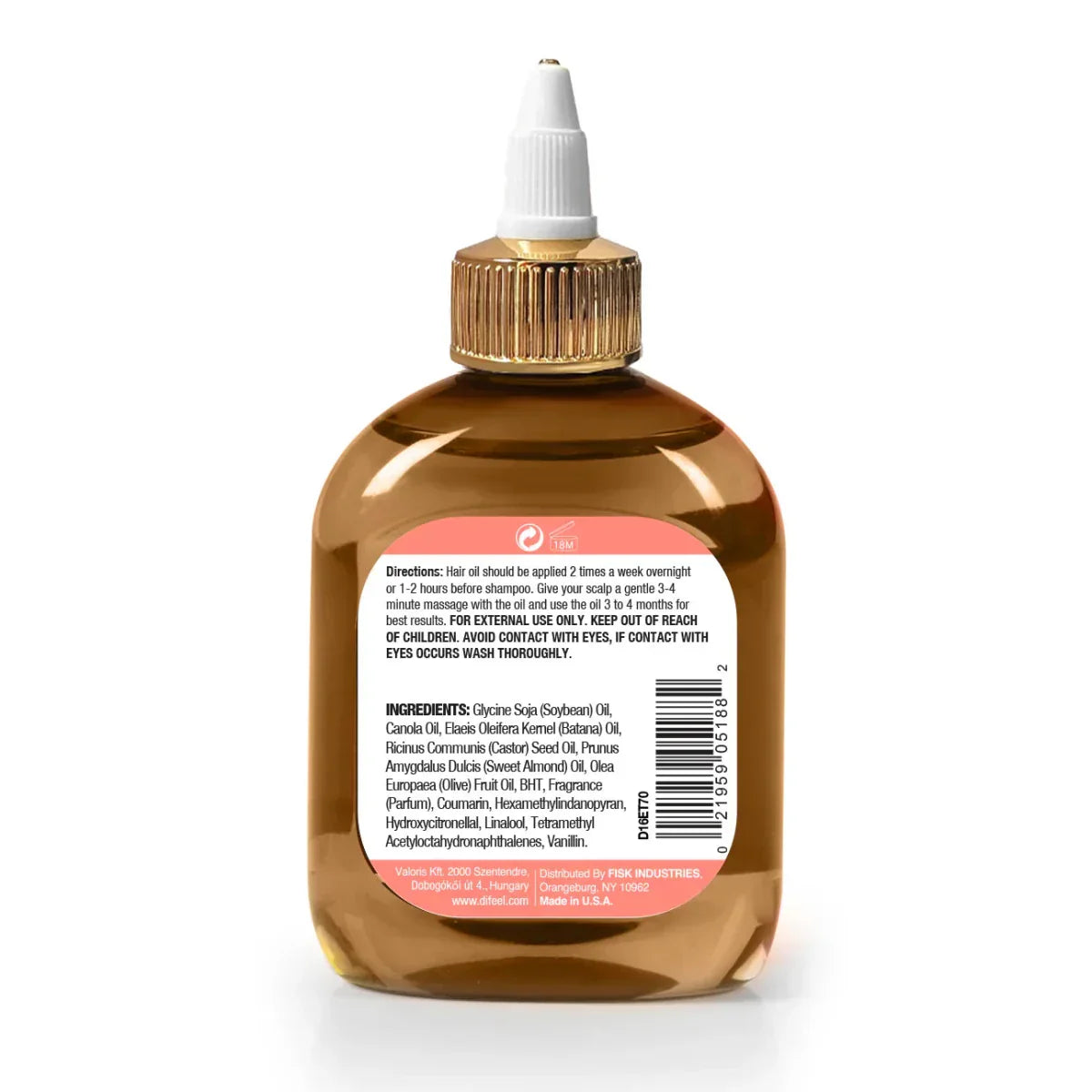 DiFeel Health & Beauty Difeel - Huile capillaire premium Batana (2.5/7.1/8) oz