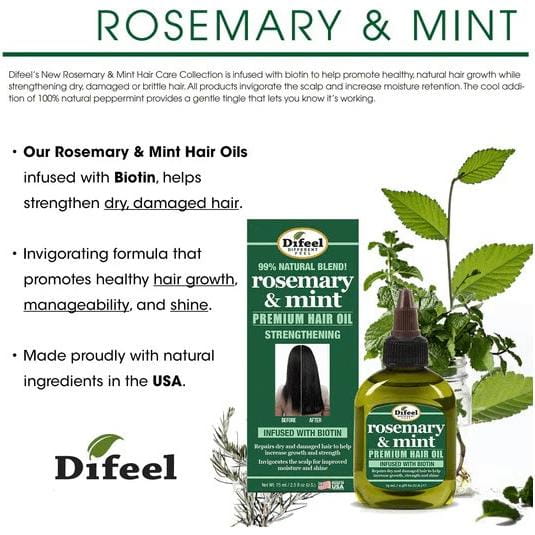 DiFeel Health & Beauty Difeel Rosemary & Mint Premium Hair Oil With Biotin 75ml / 210ml