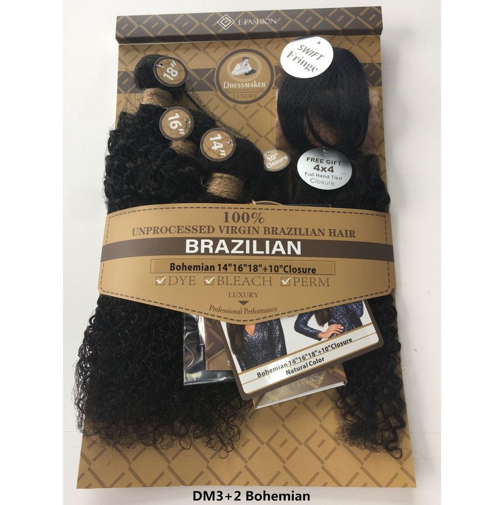 Dream Hair 100% Natural Brazilian Hair Top Tressen Natural Color #1 | gtworld.be 