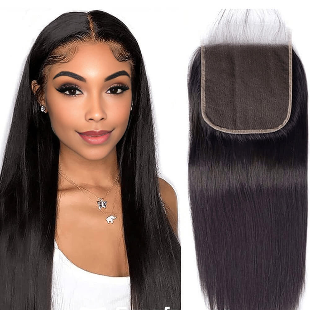 4*4 Lace Closure Straight 12" - Natural Color | gtworld.be 