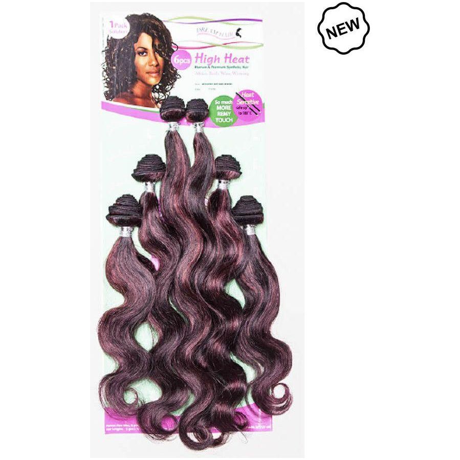 Dream Hair Africo Body Wave Weaving Human & Premium Synthetic Hair 6 pcs. - Gtworld.de