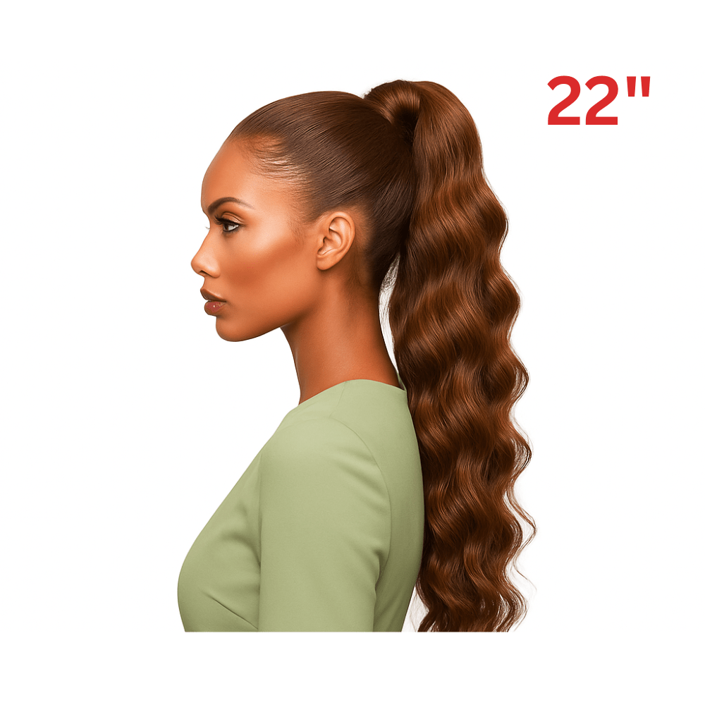 Dream Hair Health & Beauty 22" / #6 Dream hair El Ponytail Wavy Human Hair (22" & 24")