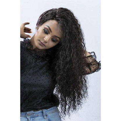 Dream Hair Health & Beauty Dream Hair Brazilian Virgin Full Lace Wigs Deep Wave Handmade Human Hair Color: Natural