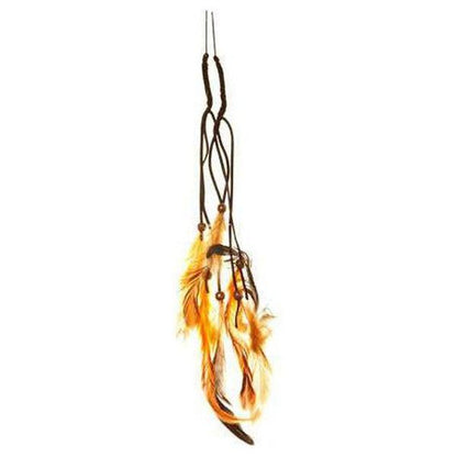 Dream Hair Health & Beauty Orange Dream Hair 2 Clip-In Feather Extensions 16"/40Cm Synthetic Hair, Feather Hairpiece