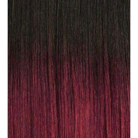 Dream Hair Health & Beauty Schwarz-Rot Mix Ombré #T1B/530 Dream Hair S-Butterfly Locks 12'' _ Crochet Braid