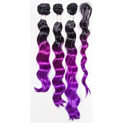 Dream Hair Ombre Kunsthaar Tressen 4Pcs - Gtworld.de