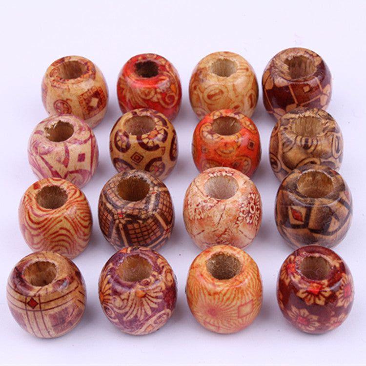 Dreamfix Big Hole 5mm Dreadlock Wooden Hair Beads 24pcs - Gtworld.de