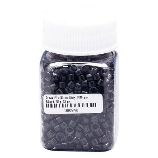 Dream Fix Micro Rings Black 1000pcs Big 4,5mm | gtworld.be 