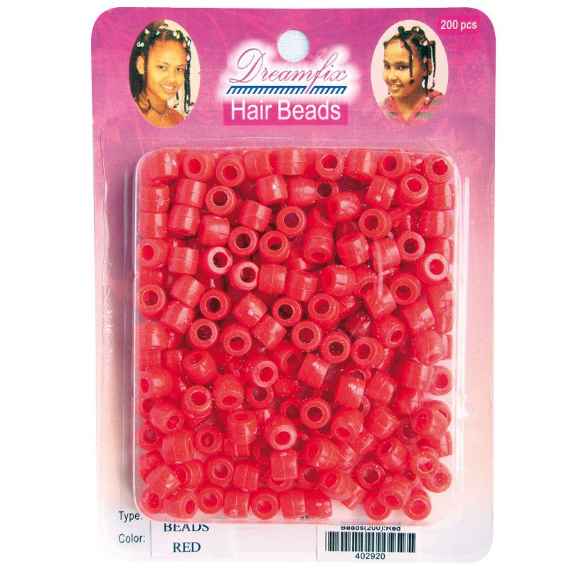 Dreamfix Dreamfix Hair Beads/Haarperlen, Red, 200er Pack