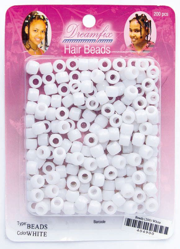 Dreamfix Dreamfix Hair Beads/Haarperlen, White, 200er Pack