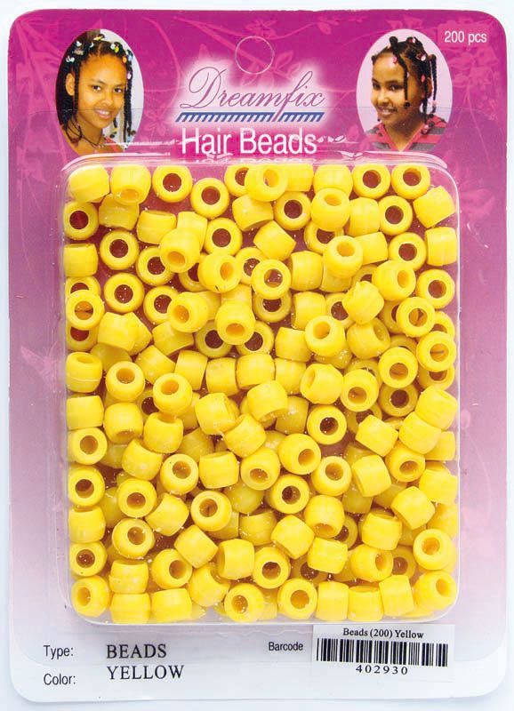 Dreamfix Dreamfix Hair Beads/Haarperlen, Yellow, 200er Pack