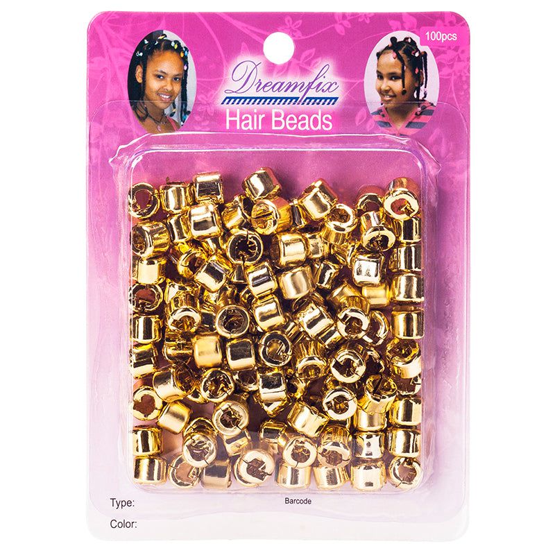 Dreamfix Dreamfix Hair Beads Snap On Clips/Haarperlen, Gold, 100er Pack