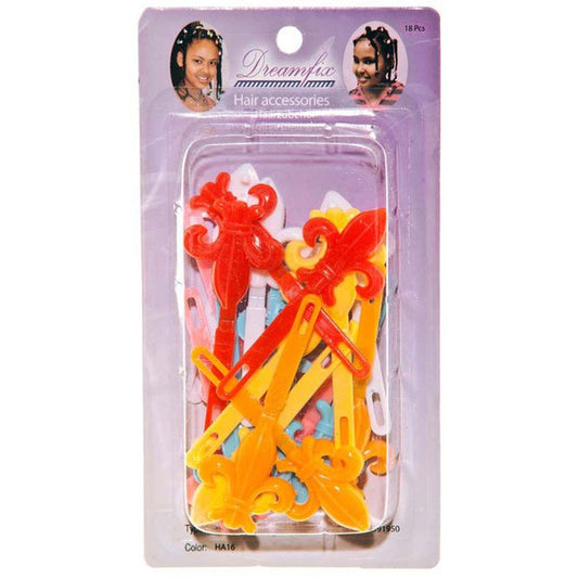 Dreamfix Dreamfix Kids Hair Accessories, Assorted Colour Ha16, 18 Pcs