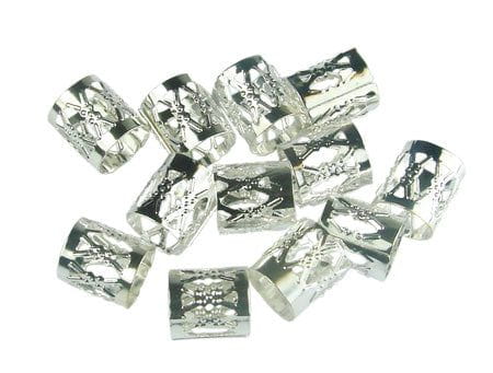 Dreamfix Dreamfix Metal Hair Beads Silver 12pcs  