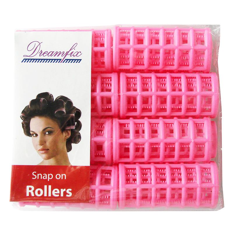 Dreamfix Dreamfix Snap On Rollers Large Pink 8 pieces/Pack
