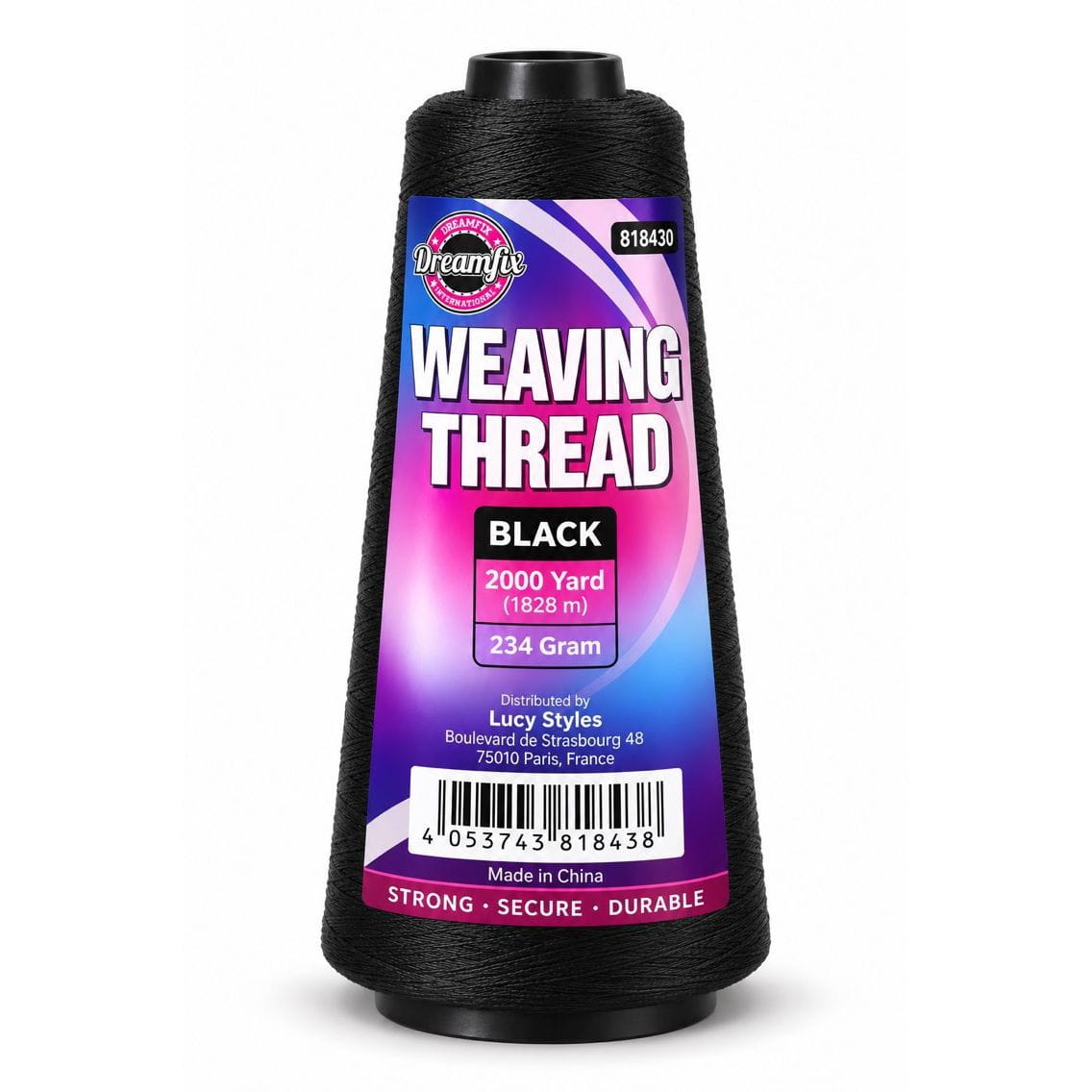 Dreamfix Health & Beauty 2000 yd Dreamfix Weaving Thread Black