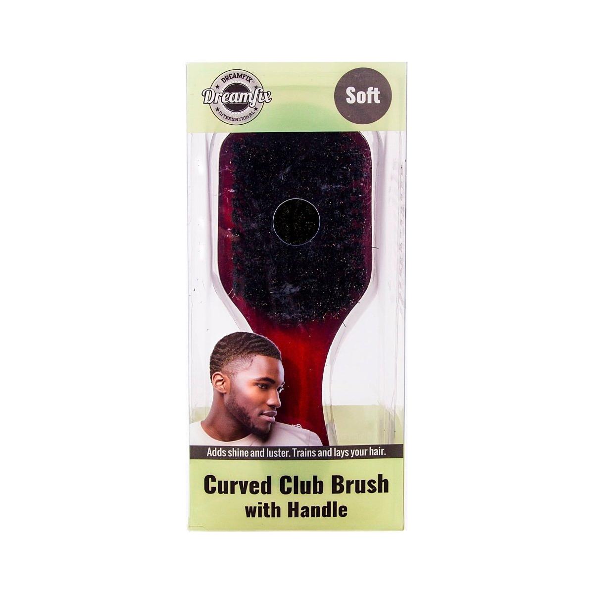 Dreamfix Health & Beauty Dreamfix Curved Club Brush with Handle Soft /Hard