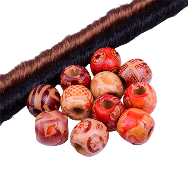 Dreamfix Health & Beauty Dreamfix Hair Barrel Bead Wooden 24pcs