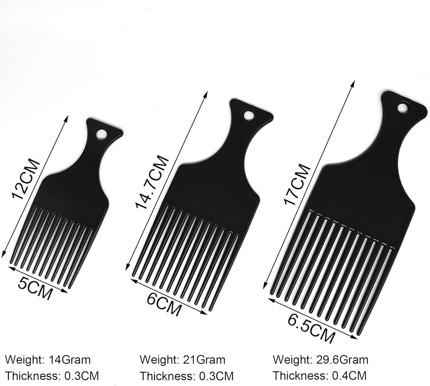 Dreamfix Health & Beauty Dreamfix Hair Pick Comb Set (3 pcs)