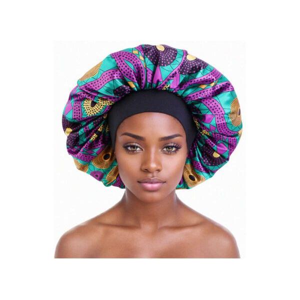 Dreamfix Health & Beauty Dreamfix Large Print Bonnet -Adult Purple Dreamfix Grand Bonnet Imprimé Adulte GT World of Beauty