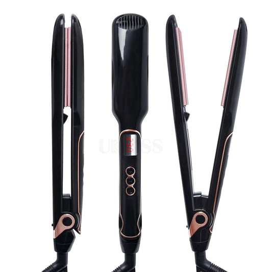 Dreamfix Health & Beauty Dreamfix Sleek Ceramic Flat Iron with Digital Control (Black)