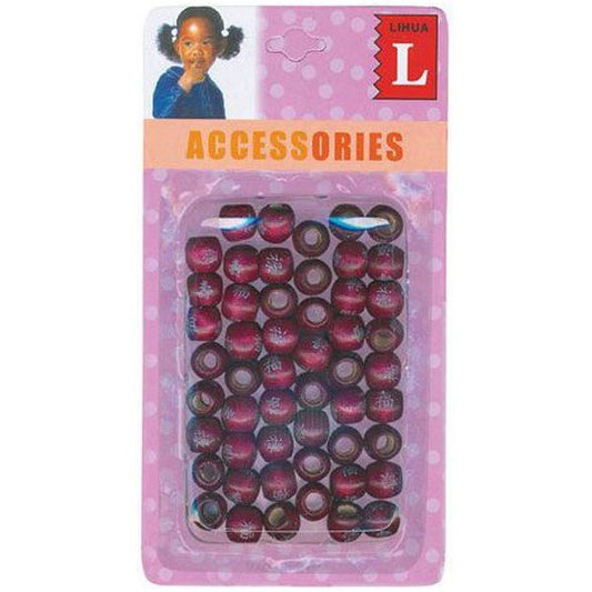 Dreamfix Health & Beauty Dreamfix Small Wooden Beads (40 Pcs) Burgundy