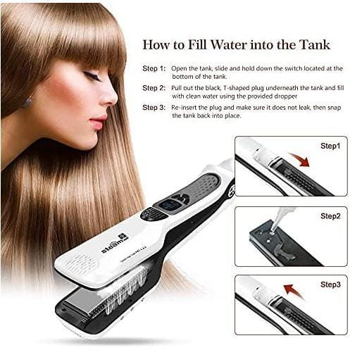Dreamfix Health & Beauty Dreamfix Steam-Infused Nano Brush Straightener (White)